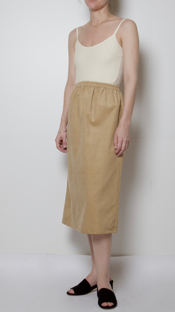 Baserange Corduroy Jogging Skirt in Nude Baserange Corduroy Jogging Skirt in Nude