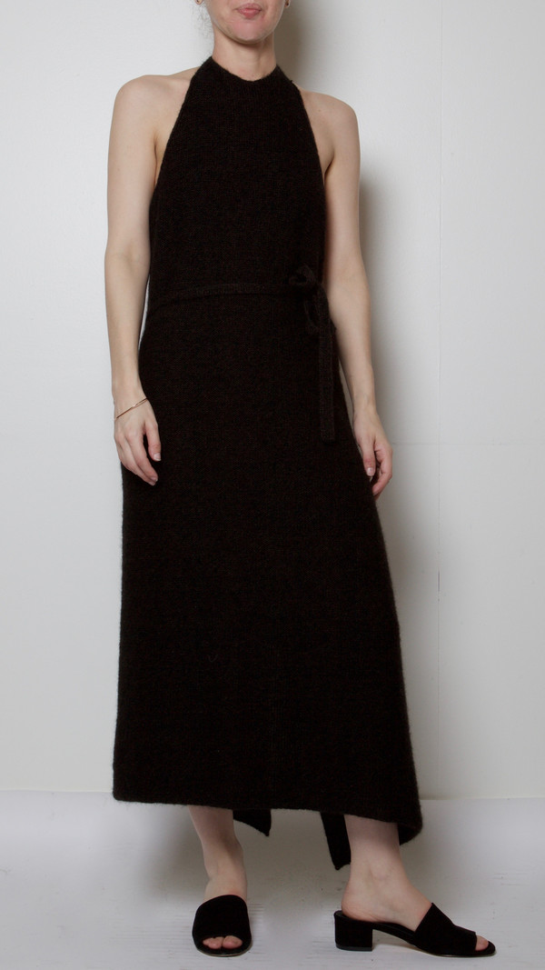 Baserange Knit Apron Dress in Black Baserange Knit Apron Dress in Black
