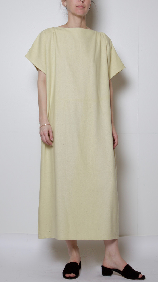 Baserange Sevinc Tee Dress in Egg Yellow Baserange Sevinc Tee Dress in Egg Yellow