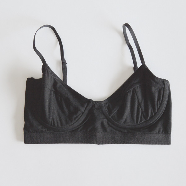 Baserange Soft Bra with Underwire in Black Baserange Soft Bra with Underwire in Black