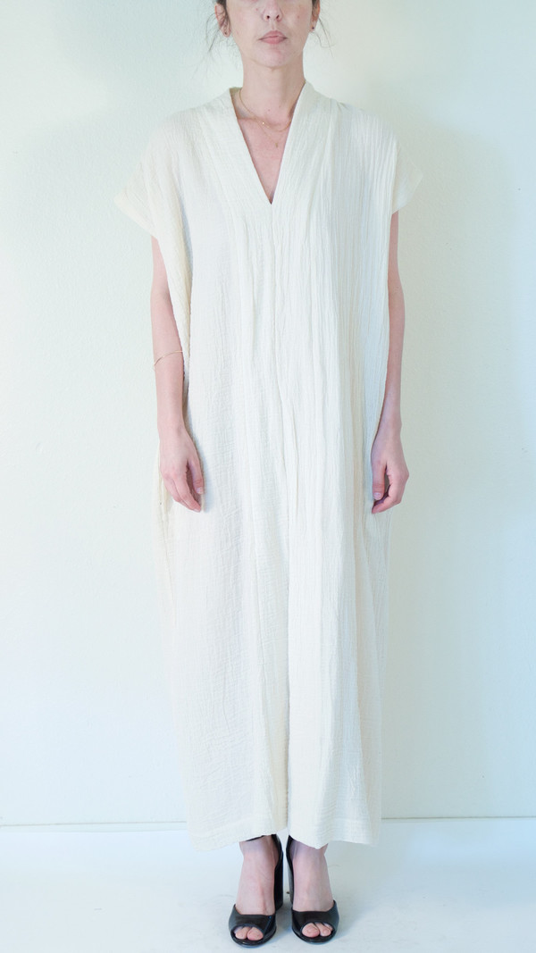 Horses Atelier Long Smoking Dress in Ivory Horses Atelier Long Smoking Dress in Ivory