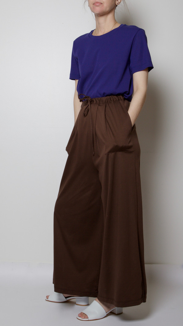 Maryam Nassir Zadeh Mara Pant in Chocolate Brown Maryam Nassir Zadeh Mara Pant in Chocolate Brown
