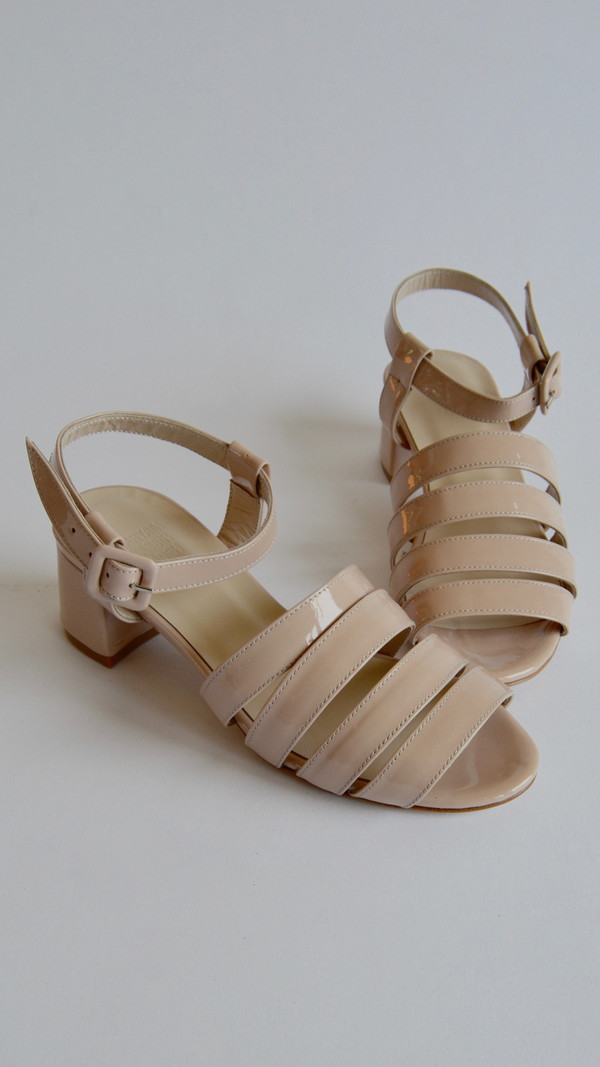 Maryam Nassir Zadeh Palma Low Sandal in Blush Patent Maryam Nassir Zadeh Palma Low Sandal in Blush Patent