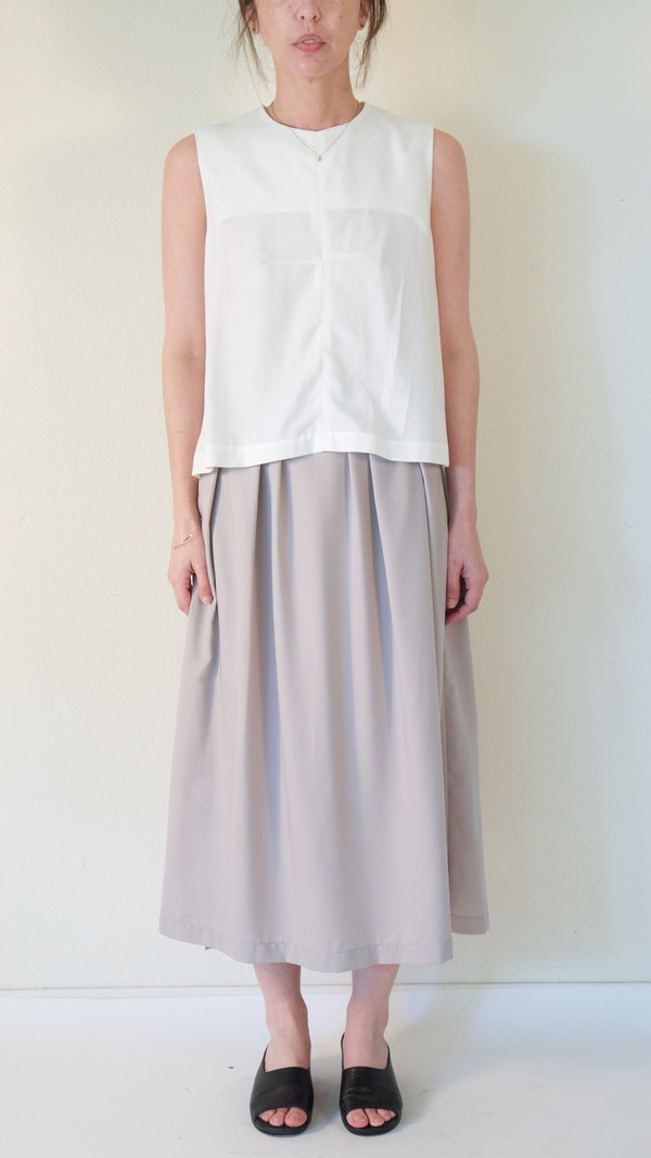 Wolcott : Takemoto Audrey Skirt in Grey Wolcott : Takemoto Audrey Skirt in Grey