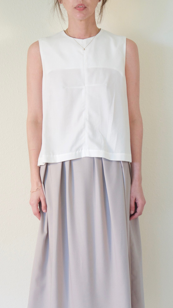 Wolcott : Takemoto Kokoro Tank in White Wolcott : Takemoto Kokoro Tank in White