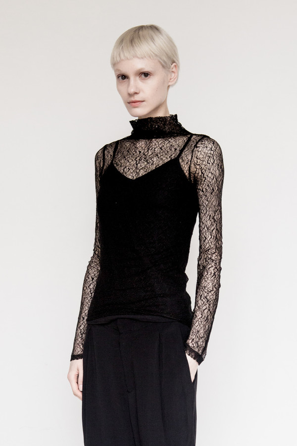 David Michael Lace L/S Mockneck David Michael Lace L/S Mockneck