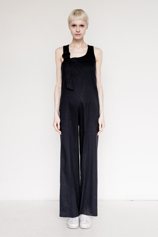 Sayaka Davis Linen Strap Jumpsuit Sayaka Davis Linen Strap Jumpsuit
