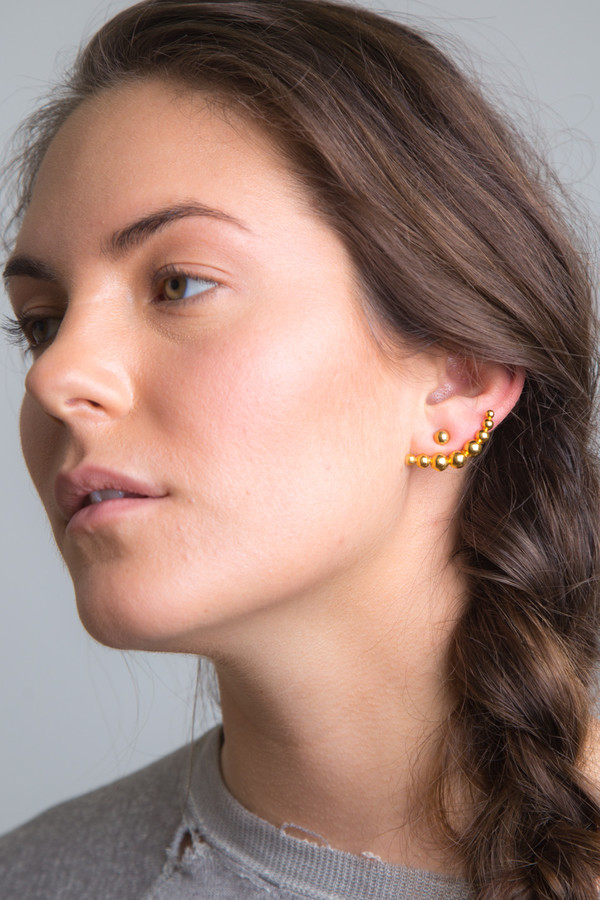 Katrine Kristensen - Gold Bullet Earring Single Katrine Kristensen - Gold Bullet Earring Single