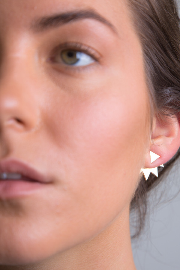 Katrine Kristensen - Gold Chainsaw Earring Katrine Kristensen - Gold Chainsaw Earring