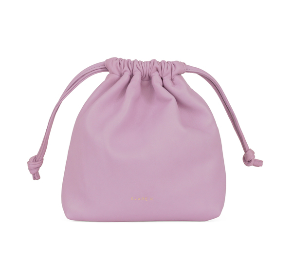Lavender Nappa Drawstring Pouch by Clare V. Lavender Nappa Drawstring Pouch by Clare V.