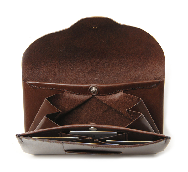 i ro se Dark Brown Ric Rac Long Wallet i ro se Dark Brown Ric Rac Long Wallet