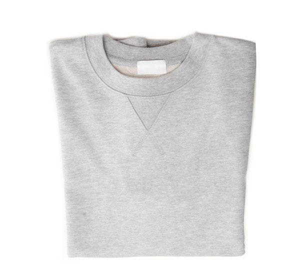 Handvaerk Grey Melange Short Sleeve Sweatshirt Handvaerk Grey Melange Short Sleeve Sweatshirt