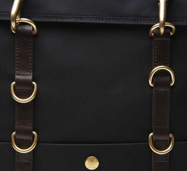 Navy and Dark Brown MS Backpack by Mismo Navy and Dark Brown MS Backpack by Mismo