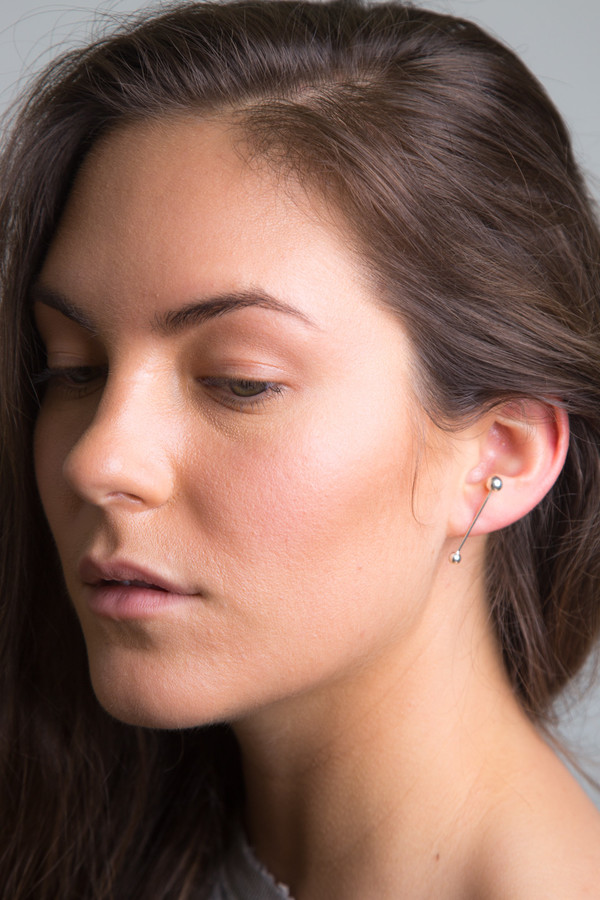 Silver Sunray Earring Single Silver Sunray Earring Single
