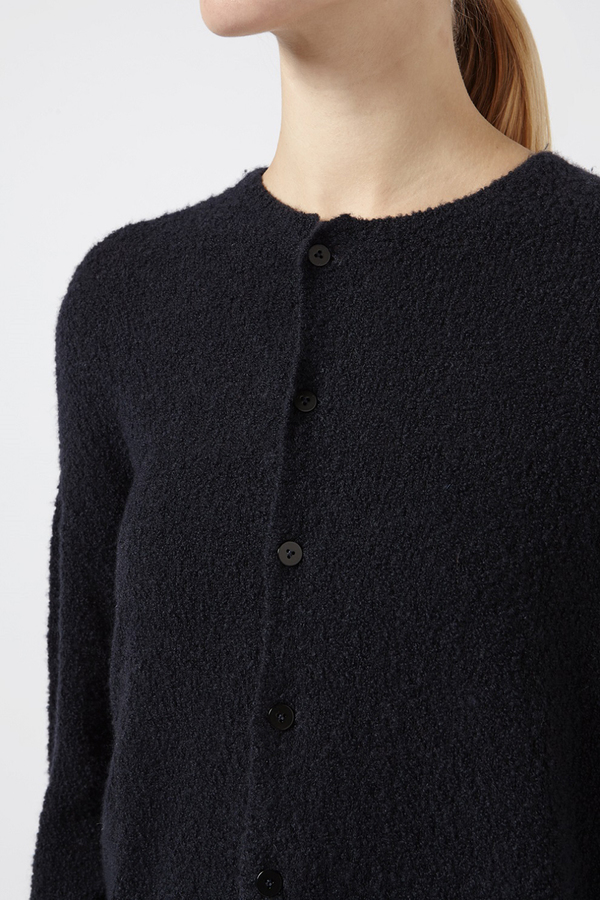 Oyuna Navy Boucle Cardigan With Oyuna Navy Boucle Cardigan With