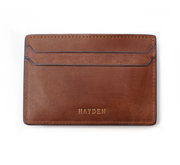 Hayden Leather Brown Money Clip Card Case Hayden Leather Brown Money Clip Card Case