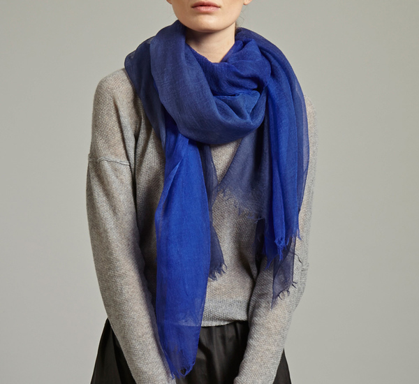 Oyuna Ulla Shawl In Sapphire Indigo Oyuna Ulla Shawl In Sapphire Indigo