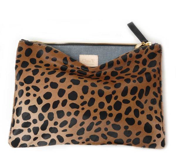 Clare V. Leopard Flat Clutch Clare V. Leopard Flat Clutch