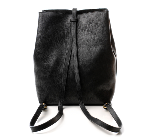 Black Leather Sling Backpack by Lotuff Leather Black Leather Sling Backpack by Lotuff Leather