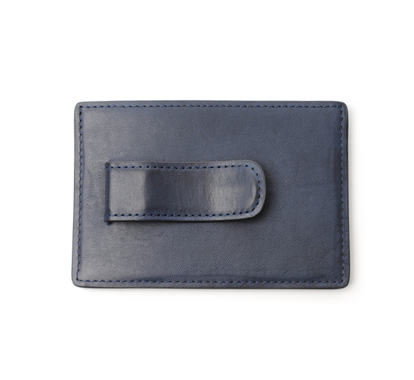 Hayden Leather Navy Money Clip Card Case Hayden Leather Navy Money Clip Card Case