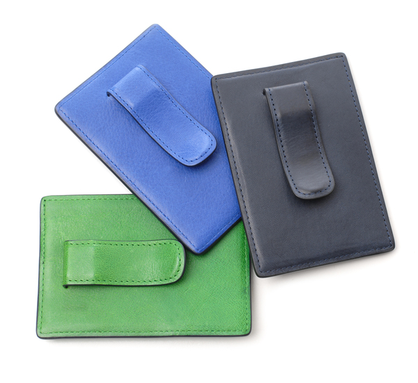 Hayden Leather Green Money Clip Card Case Hayden Leather Green Money Clip Card Case