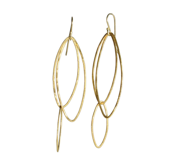 Rosanne Pugliese 22K Gold Orchid Leaf Earring Rosanne Pugliese 22K Gold Orchid Leaf Earring