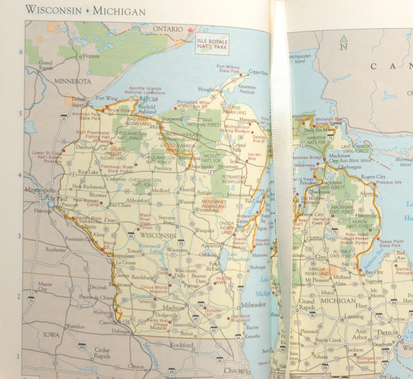 Hayden Leather Red America Atlas Book Hayden Leather Red America Atlas Book