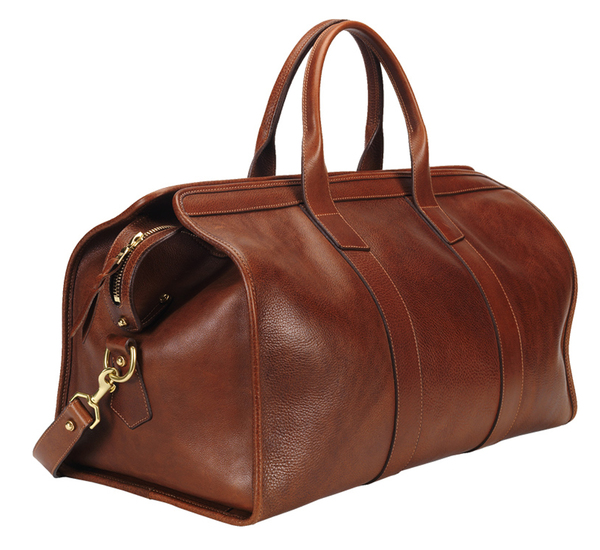 Lotuff Leather Chestnut Leather Duffle Travel Bag Lotuff Leather Chestnut Leather Duffle Travel Bag