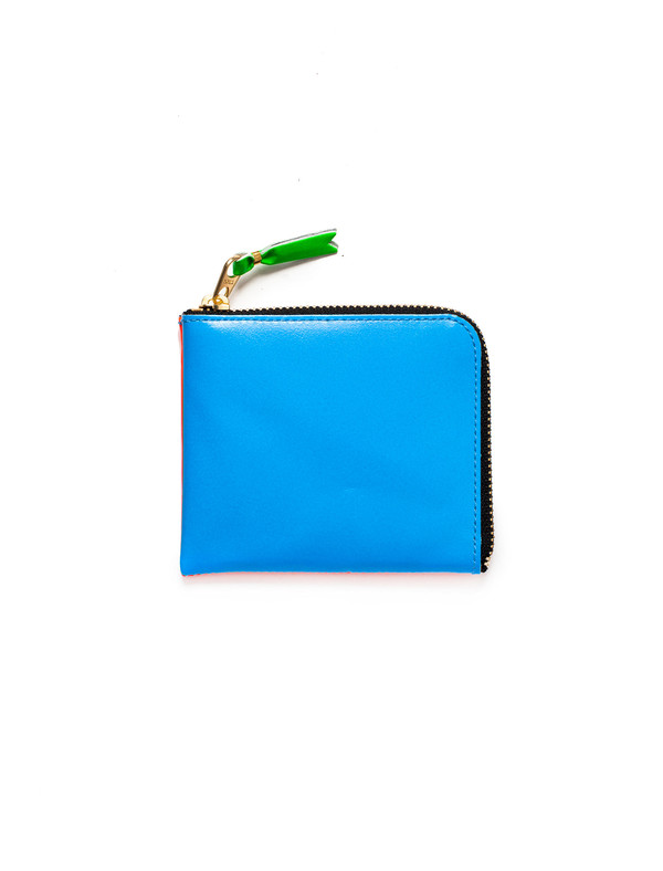 Comme des Garcons Super Fluo 3/4 Zip Wallet - Blue/Orange Comme des Garcons Super Fluo 3/4 Zip Wallet - Blue/Orange
