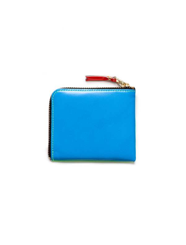 Comme des Garcons Super Fluo 3/4 Zip Wallet - Green/Blue Comme des Garcons Super Fluo 3/4 Zip Wallet - Green/Blue