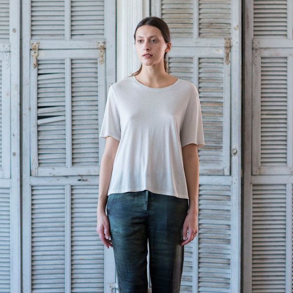 Raquel Allegra Boxy Tee Dirty White Raquel Allegra Boxy Tee Dirty White