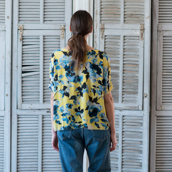 Raquel Allegra Floral Crop Tee Raquel Allegra Floral Crop Tee