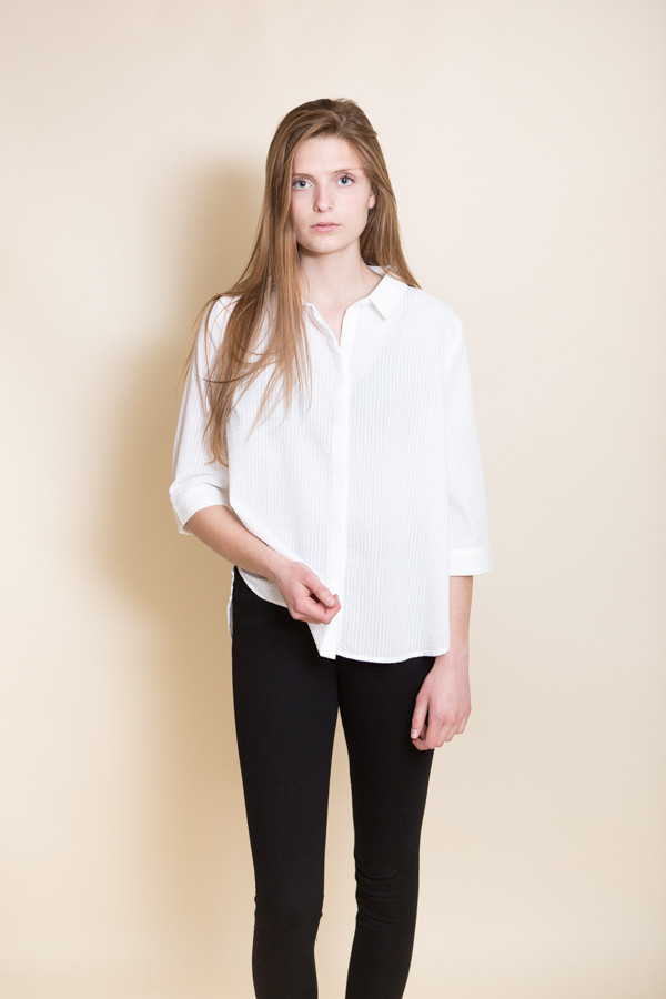 Just Female Bubble Shirt / White Just Female Bubble Shirt / White