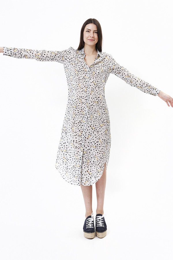 Nanushka Siiri Long Shirt Dress in Katchina Nanushka Siiri Long Shirt Dress in Katchina