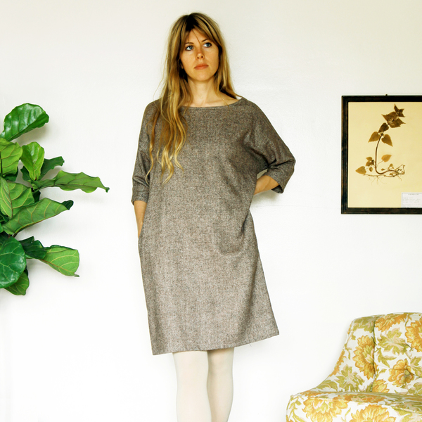 Unknown Dolman Dress<br>Speckled Tweed Unknown Dolman Dress<br>Speckled Tweed