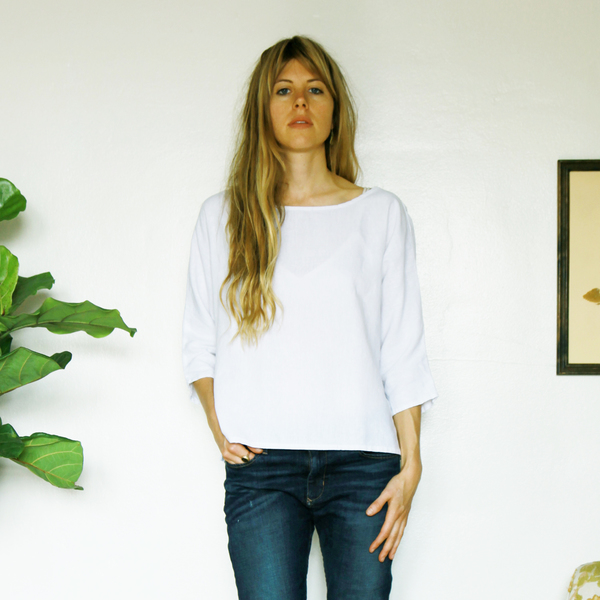 Unknown Dolman 3/4 Sleeve Top<br>White Unknown Dolman 3/4 Sleeve Top<br>White