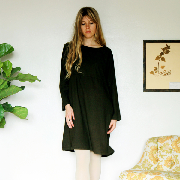 Unknown LS Basic Dress<br>Dark Olive Unknown LS Basic Dress<br>Dark Olive