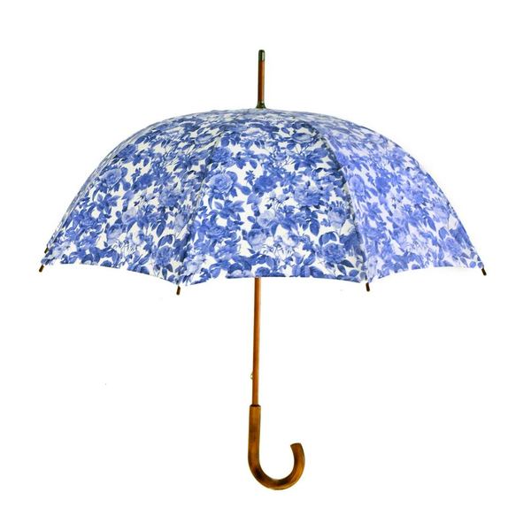 Strathcona Blue China Rose Handmade Umbrella Strathcona Blue China Rose Handmade Umbrella