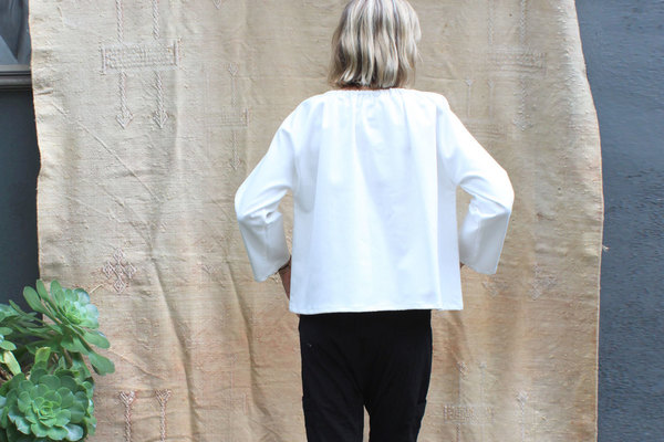 pietsie Marais Shirt in White Canvas pietsie Marais Shirt in White Canvas