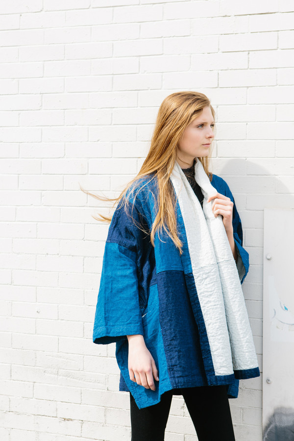 Atelier Delphine Haori Coat / Indigo Patchworked Atelier Delphine Haori Coat / Indigo Patchworked