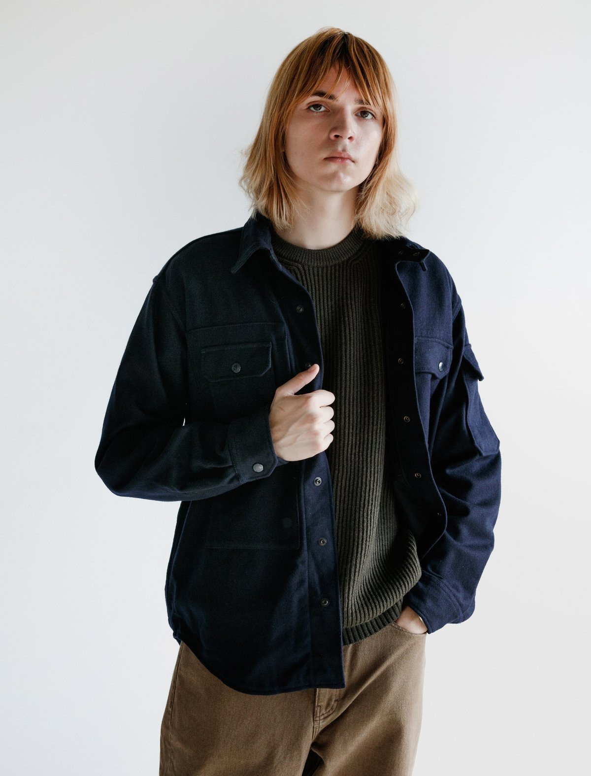 20oz Wool Melton Field Shirt Jacket 
