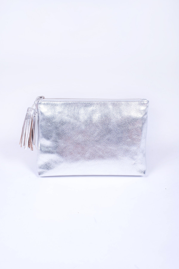 Loeffler Randall Tassel Pouch Silver Loeffler Randall Tassel Pouch Silver