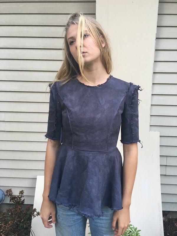 Alexa Stark grey peplum tee Alexa Stark grey peplum tee