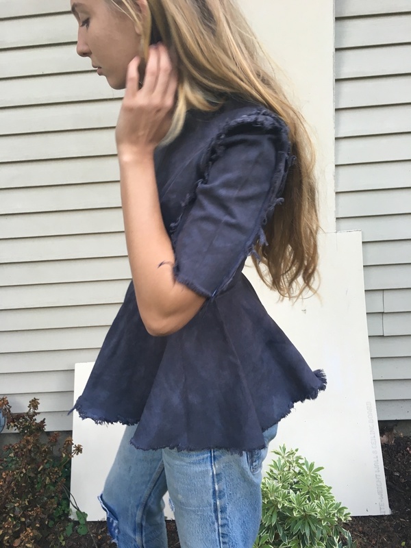 Alexa Stark grey peplum tee Alexa Stark grey peplum tee