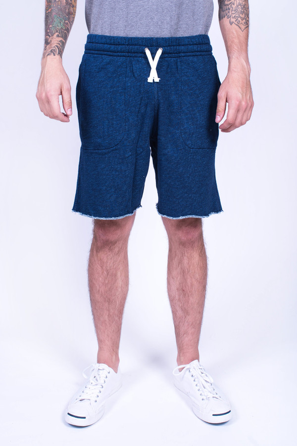 Men's Maison Kitsune Jog Short Indigo Men's Maison Kitsune Jog Short Indigo