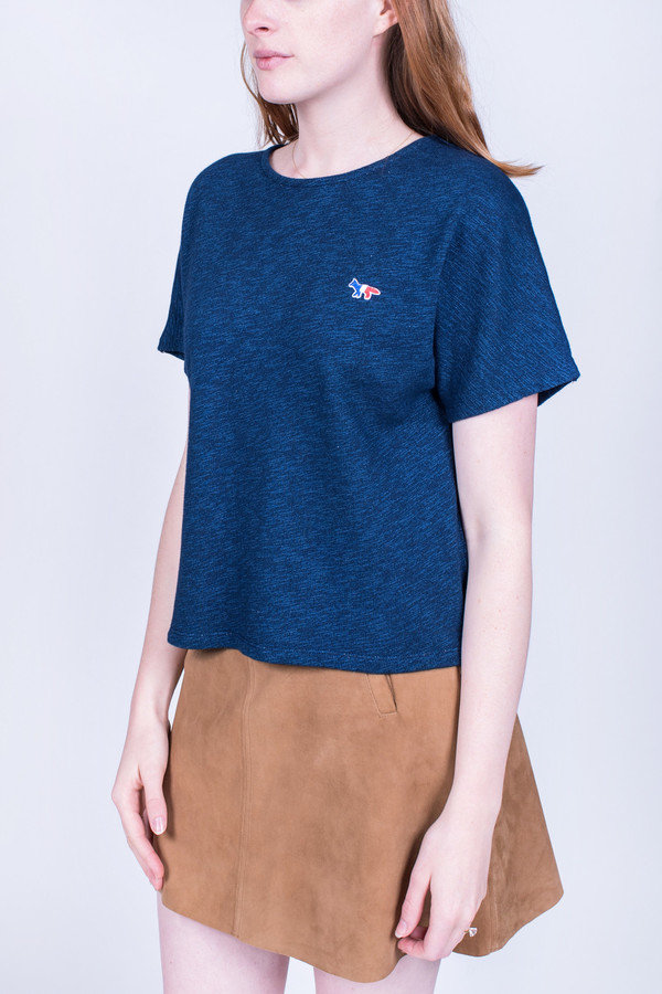 Maison Kitsune Square Tee Shirt Indigo Maison Kitsune Square Tee Shirt Indigo