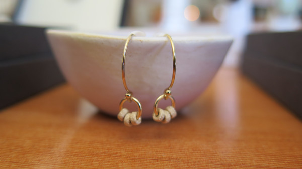 Emmy Trinh Jewlery Sol Trinity Rondelle Drop Earrings Emmy Trinh Jewlery Sol Trinity Rondelle Drop Earrings