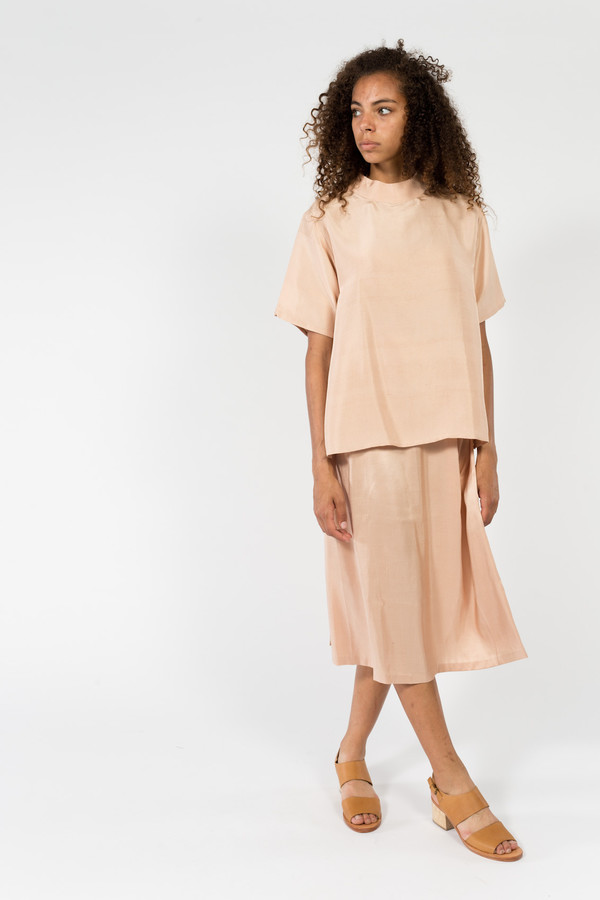 KAAREM Patches Midi Silk Skirt KAAREM Patches Midi Silk Skirt