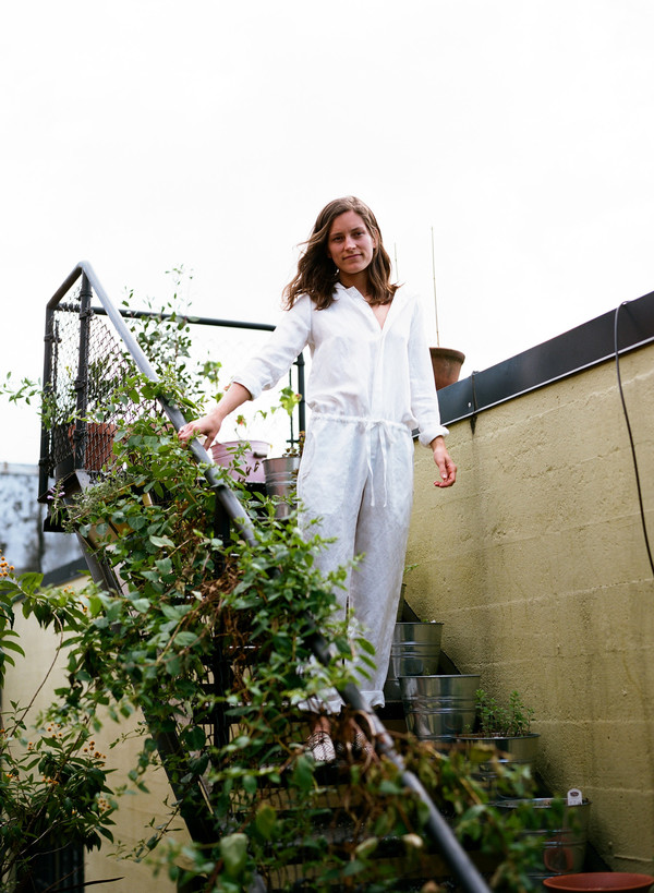 Nahanni Arntzen Marcus linen jumpsuit, white Nahanni Arntzen Marcus linen jumpsuit, white