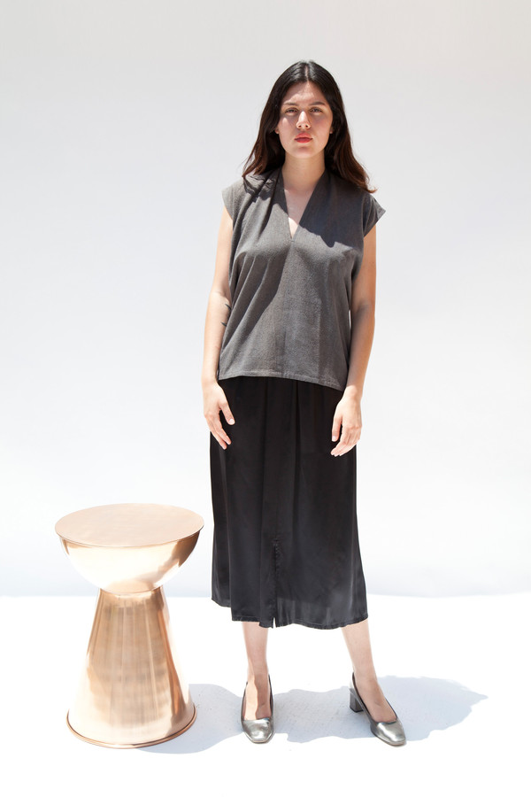 Miranda Bennett In-Stock: Everyday Top, Silk Noil in Coal Miranda Bennett In-Stock: Everyday Top, Silk Noil in Coal